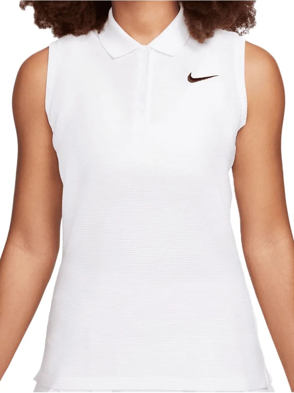 NWT New Nike Women's Dri-FIT Victory Veneer Sleeveless Golf Polo - Large